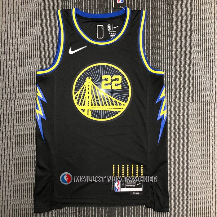 Maillot Golden State Warriors Andrew Wiggins NO 22 Ville 2021-22 Noir